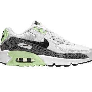 Nike Airmax 90 White Vapor Green Youth Size 5 Womens 6.5 Sneaker